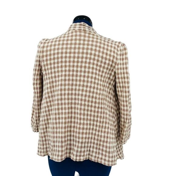 Anthropologie Knitted & Knotted Check Cardigan Knit Jacket Women’s Size XS - Picture 3 of 10